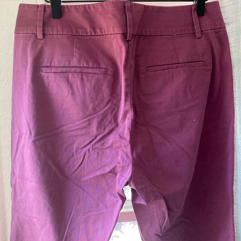 LOFT Original Crop Pants Purple Size 10 - Picture 10 of 10